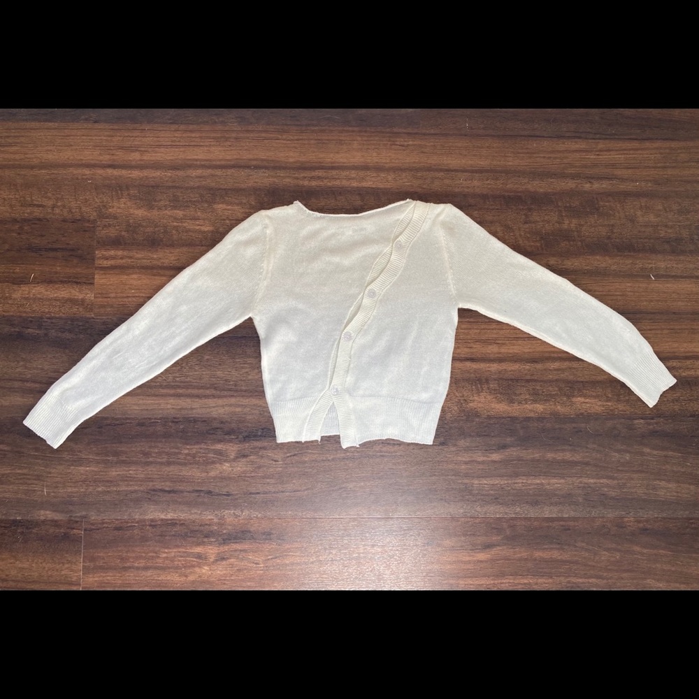 Jacquemus-style Asymmetrical Cropped Cardigan